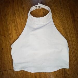 Alo Yoga Airbrush Millennial Bra Tank in white